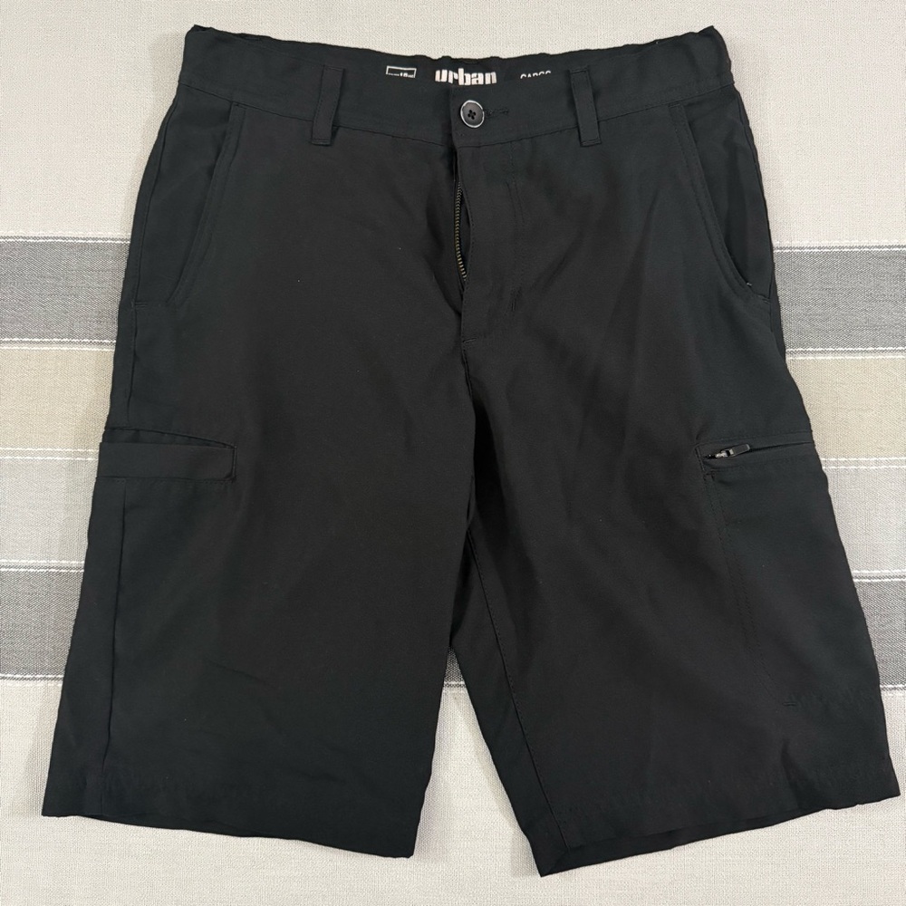 Urban Pipeline Black Cargo Shorts Youth 18 Adjustable Waistband